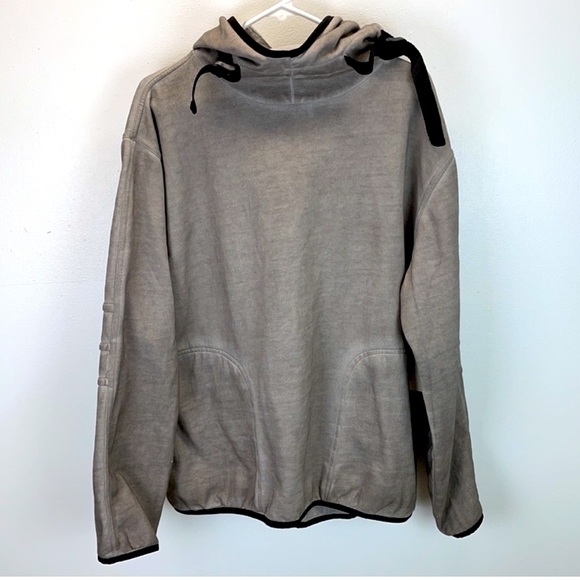 WORN ONCE Urban Outfitters Utility Hoodie Sweatshirt Grey Overdye Scuba Hood - Picture 1 of 3